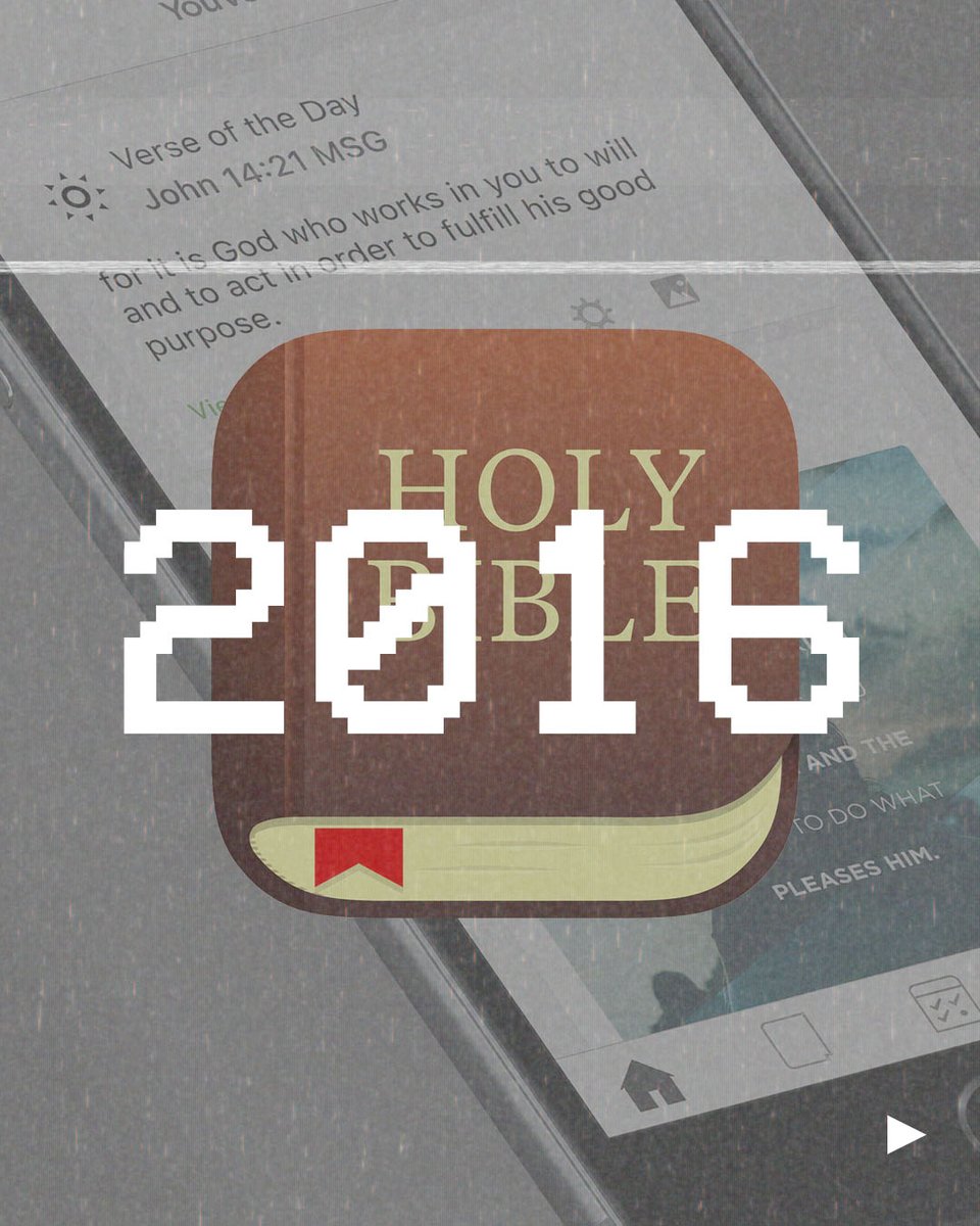 YouVersion's tweet image. We heard 2026 is the next 2016…
 
While a lot has changed since 2016 with new logos and home feeds, one thing has and always will remain the same—God's Word. 

How many of you have been using the Bible App since 2016? Let us know when you joined in the comments 👇