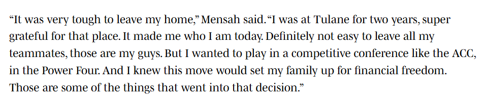 MillsTwitch's tweet image. 6/17/25 when Darian Mensah decided to leave Tulane for Duke.