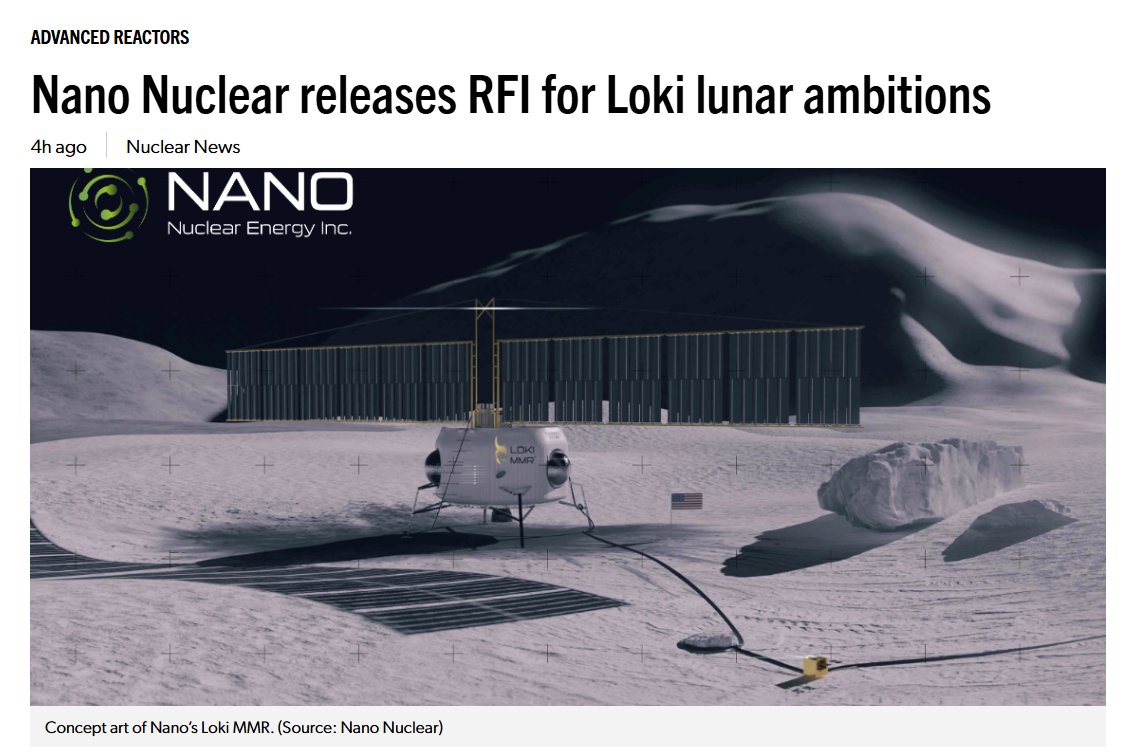 $NNE Thank you <a href="/ANS_org/">American Nuclear Society</a> for covering our RFI news. $NNE space-relevant reactor design, the LOKI MMR™ "the RFI is in alignment with President Trump’s December 2025 executive order titled “Ensuring American Space Superiority,” which calls for an American return to the moon by 2028