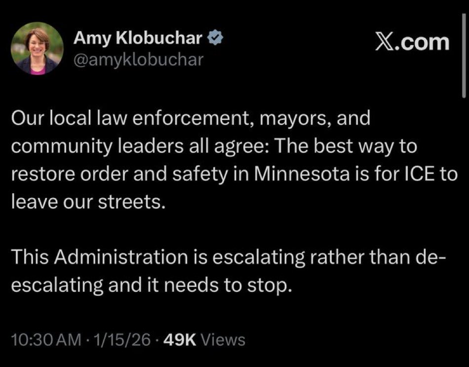 SpencerHakimian's tweet image. Amy Klobuchar had her account suspended for this tweet: