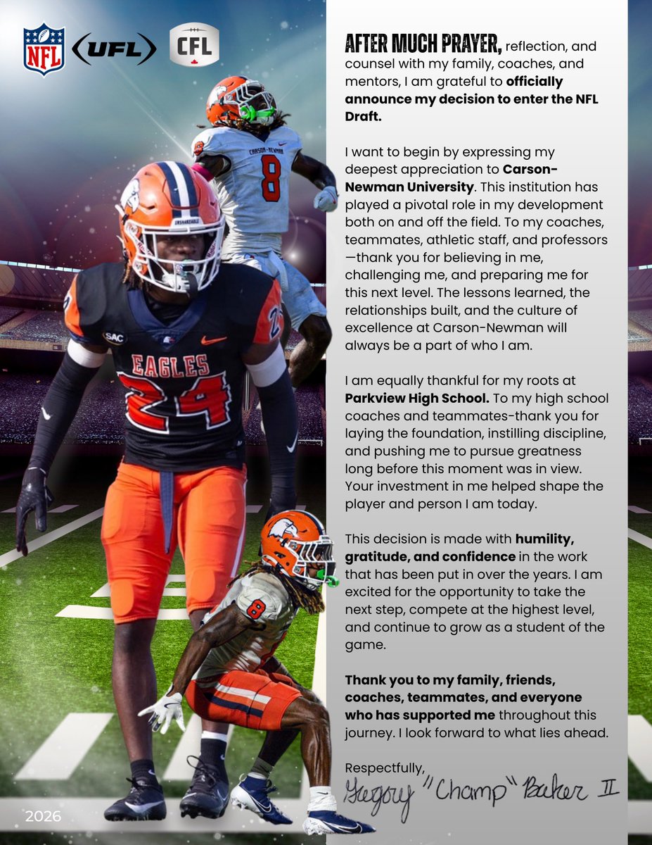 Gregory Baker II (Champ) - NCAA ID#2011960515 tweet media