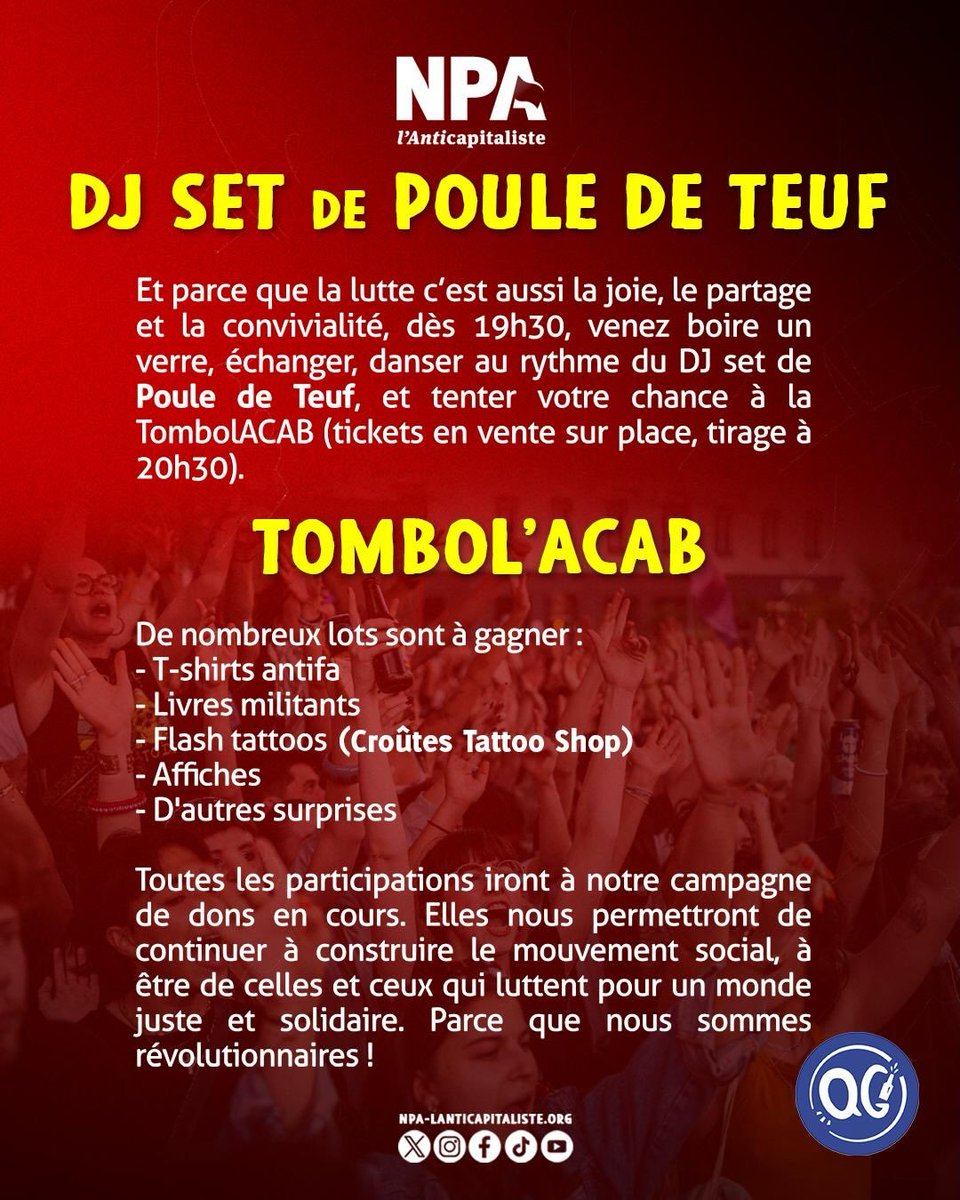 18h à 19h30 : Table ronde violences policières, violences racistes

En 2005, la mort de Zyed et Bouna avait mis le feu à des décennies d'humiliations, de contrôles au faciès, de brutalités et d'impunités policières. 20 ans plus tard, la réalité est la même, sinon pire.