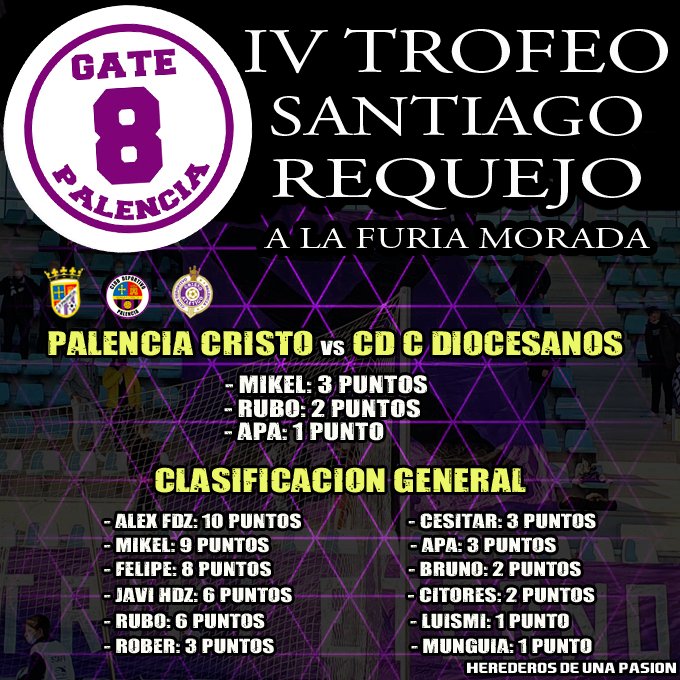 Gate 8 Palencia

IV TROFEO SANTIAGO REQUEJO

<a href="/Gate8palencia/">Gate 8</a> <a href="/PalenciaCristo/">Palencia Cristo Atl.</a>
#SomosPalencia #PocosPeroLocos