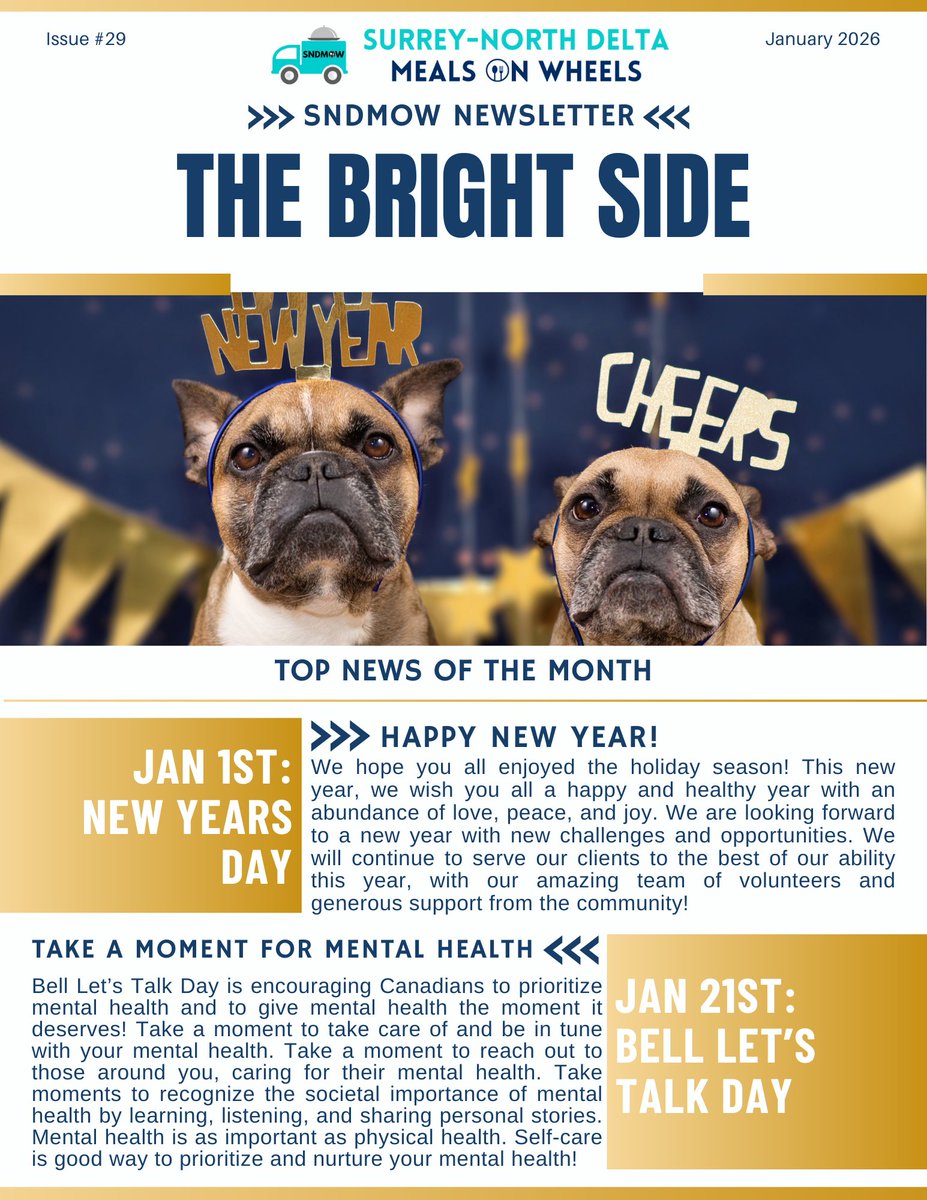 sndmow's tweet image. 🌟The newest issue of #TheBrightSide is here! 
☄️Highlights this month include Canadian Alzheimer's Awareness Month, our new Administrators office hours, &amp;amp; sharing our need for a Volunteer Committee.
🌐You can also download our newsletter on our website: sndmow.com/our-community/…