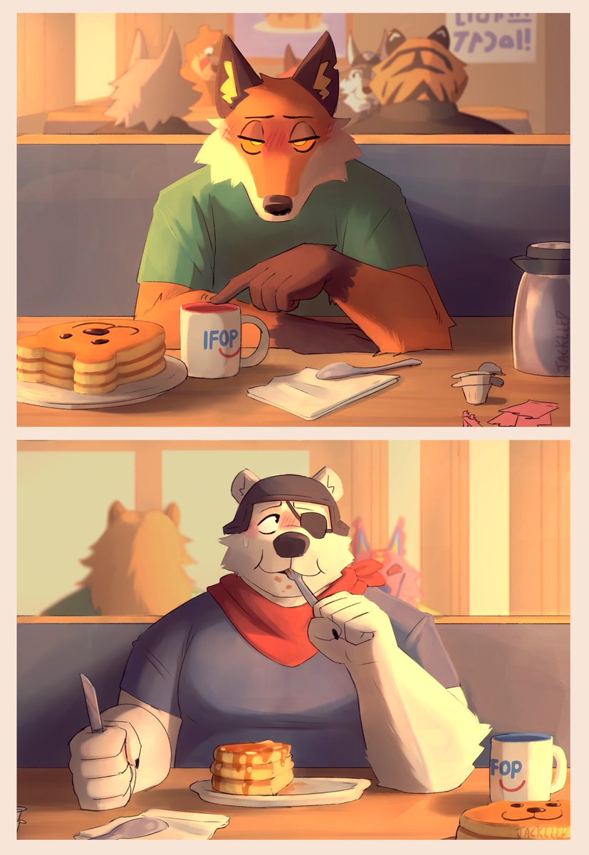 jacklled's tweet image. They both really like breakfast time…
Fenpolar my beloved