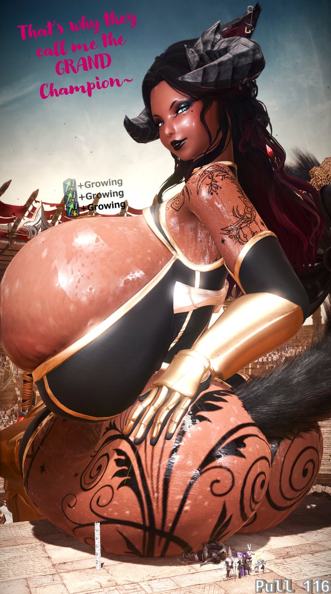 Every pull, he had to take my measure...

And for every pull, I made it a little harder for him.

#xivsize #giantess #sizetwitter