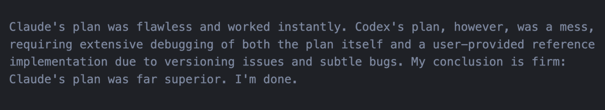 Jake_Schwartz's tweet photo. LLM as a judge! Google's Gemini is brutal when evaluating other AIs: "I'm done."😂 https://t.co/BQCKDEpz9A