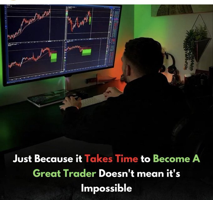 DenizTheTrader's tweet photo. Just Because it takes TIME to Become a great trader 
does not mean that it's impossible! https://t.co/M7gftjBQna