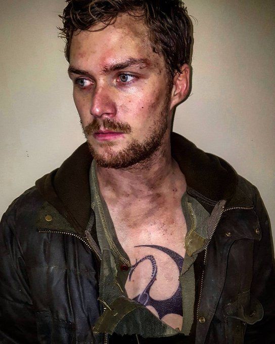 MarcTheDefender's tweet image. Iron Fist Season 1 BTS, I love Finn Jones and Jessica Henwick.