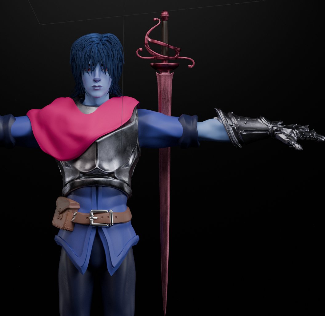 WIP of Kris Deltarune The hard fate of a knight(?)
#3dcg #deltarune #blender