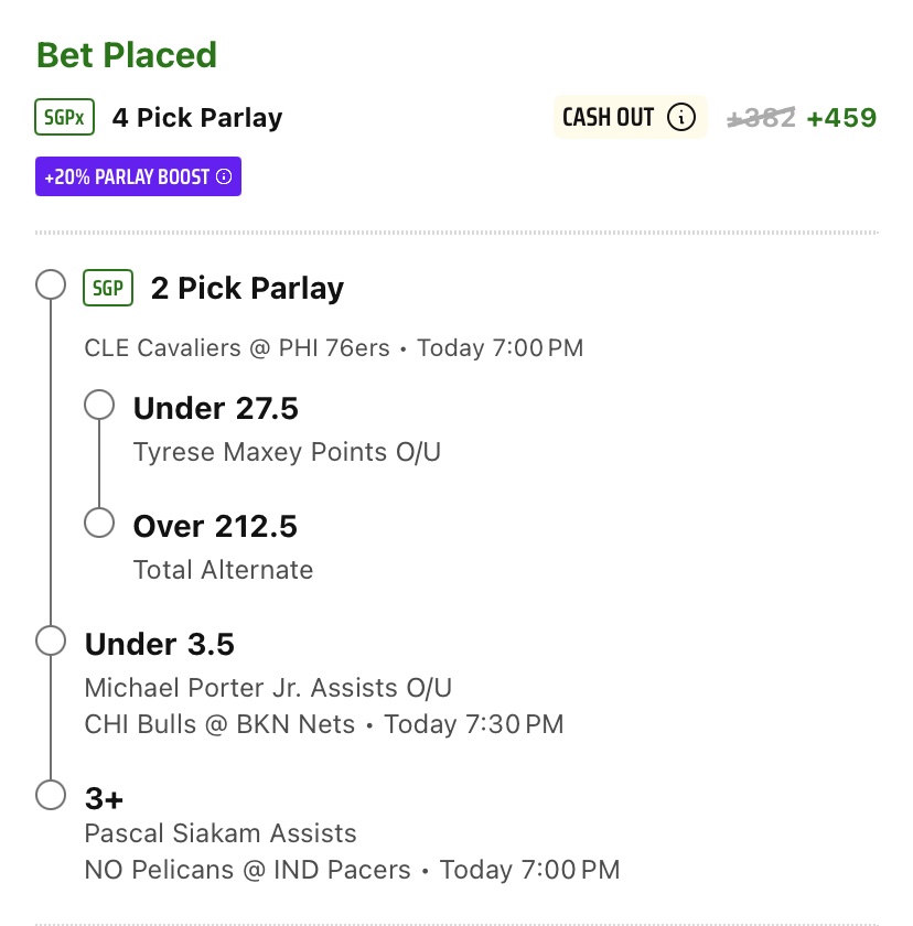 BostonBoosts's tweet image. Just a little some thin’ somethin’ to get the groceries paid for. Not going very heavy, 20% sucks per usual. But I think this is decent enough to bust out .5-1u. I’m rippin’!