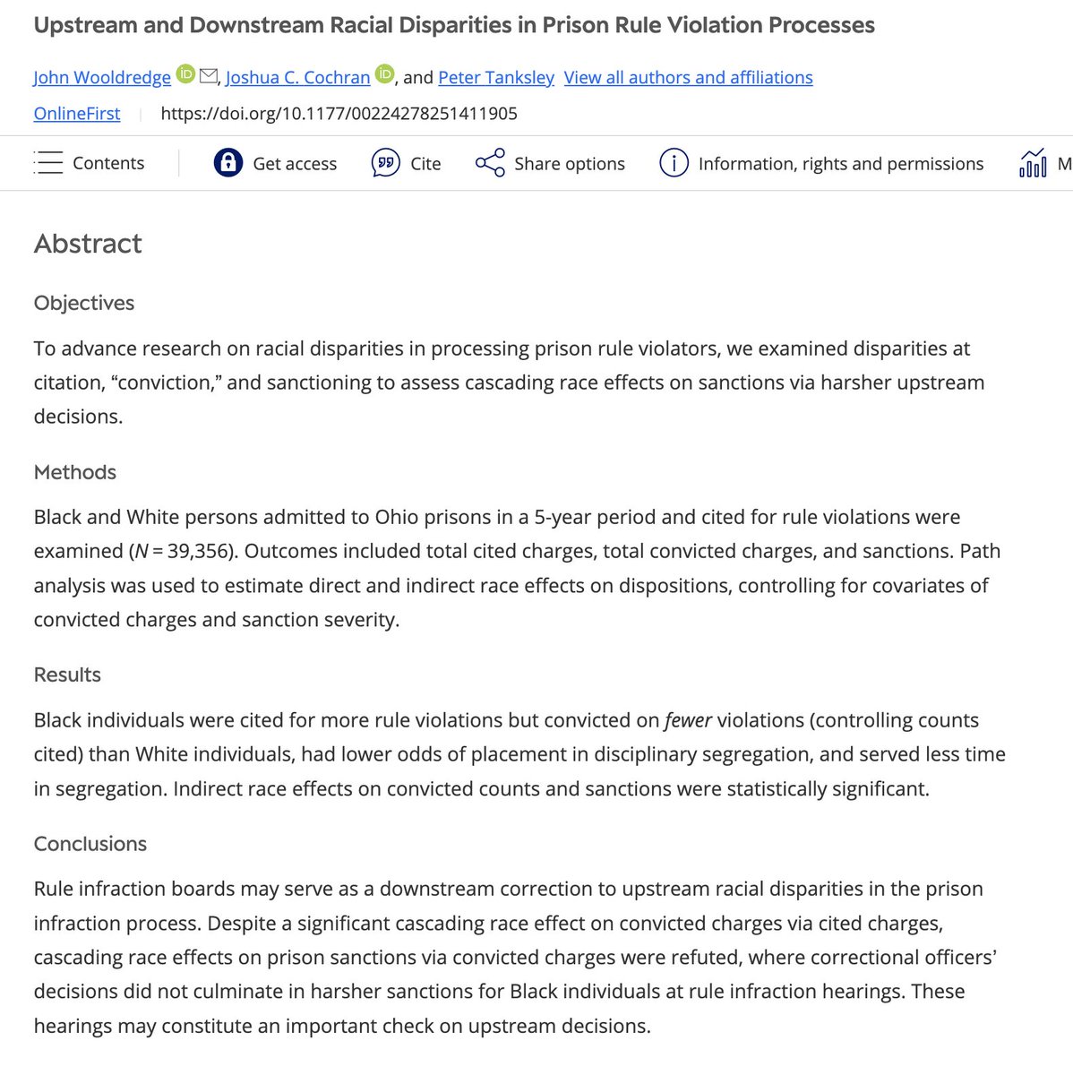 Journal of Research in Crime and Delinquency tweet media