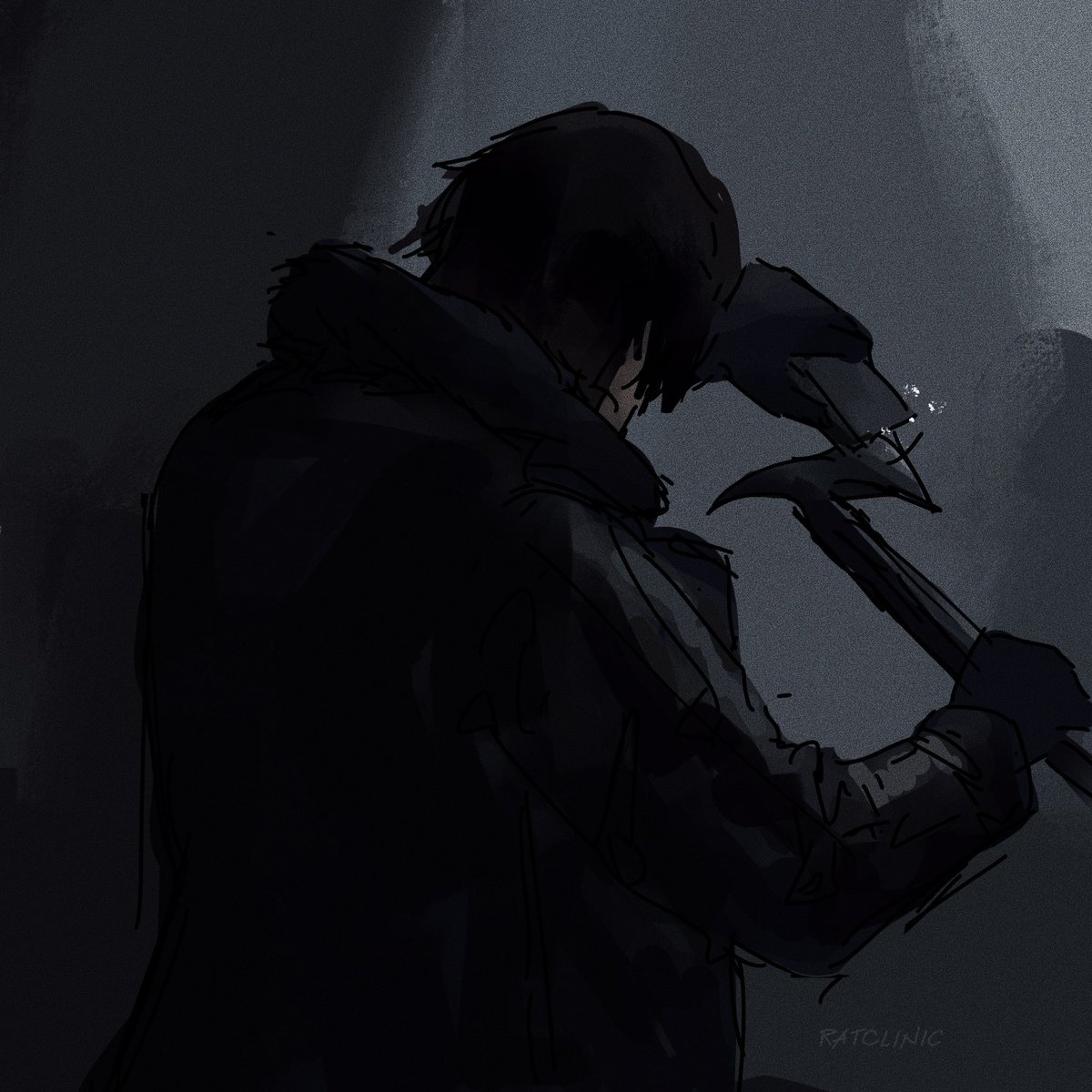 RatClinic_'s tweet image. Drew this on my phone at 12:50am really quickly cause I found the idea of Leon carrying around a sharpening stone throughout the whole game so extremely amusing and hilarious that it took me out of a 3-4 month long art block. Thank you Capcom.

#residentevilrequiem #re9