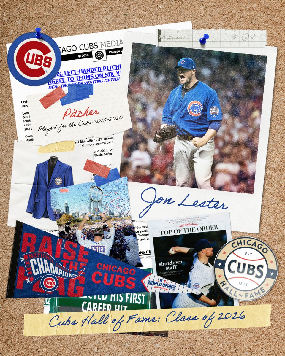 Cubs's tweet image. Two eras, one Cubs Hall of Fame. 

Congratulations to our new inductees, Jody Davis and Jon Lester!