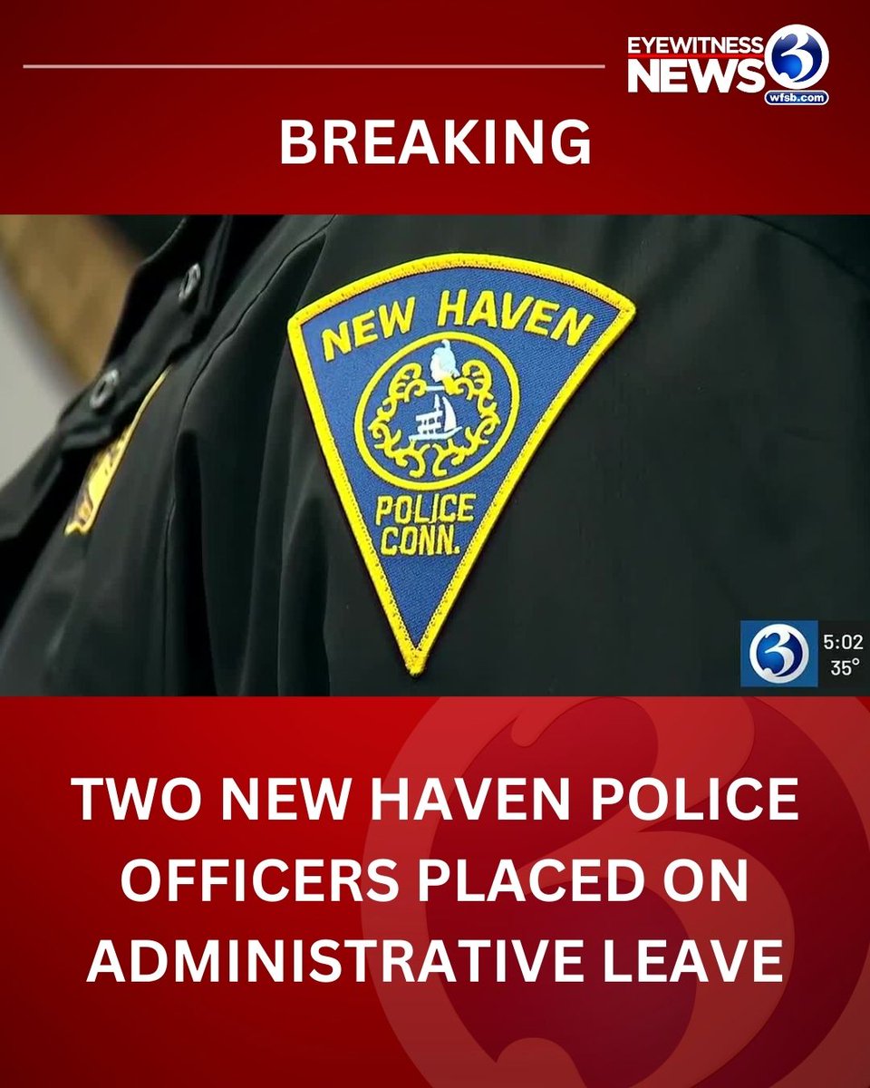 WFSBnews's tweet image. The #NewHaven police department said in a statement that Officer Evan Kelly and Sergeant Javier Montalvo were placed on leave.

🔗wfsb.com/2026/01/16/two…