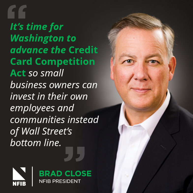 NFIB's tweet photo. .@FederalNewswire reports on #NFIB’s support for the Credit Card Competition Act, quoting NFIB President Brad Close.

Learn more: https://t.co/NkplavjcYR https://t.co/RxGGaB81Ac
