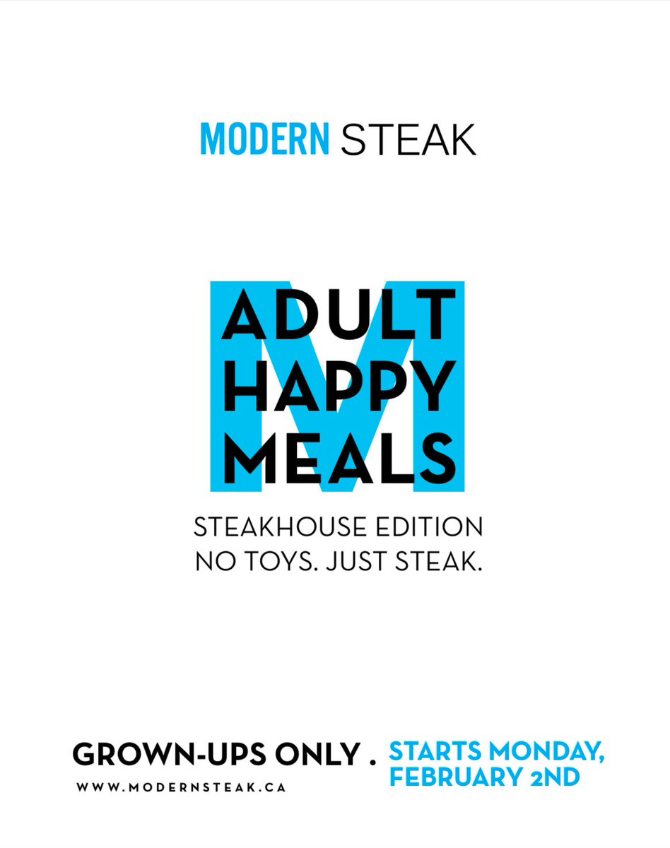 Something’s coming.
No toys. No rules. No kid stuff.

Adult Happy Meals: Steakhouse Edition
The name drops now.
The menu drops Monday.

👀 Stay close.
🍽 Grown-ups only.

#AdultHappyMeals #ModernSteak #SteakhouseEdition #YYCFood #MenuDrop