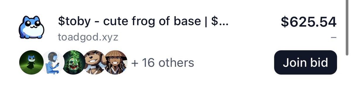 $toby bid coming together on today’s auction for attention <a href="/qrcoindotfun/">$QR</a> 

what’s the general deal with this little fella they call the “toad god” ?

i always just assumed cute blue frog but could it be more than meets the eye ??