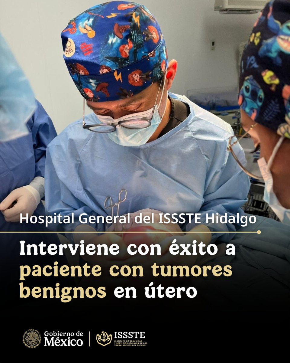 ISSSTE_mx's tweet photo. #ComunicadoISSSTE 🎊👉 Cirugía de alto riesgo, resultado exitoso. 👈 🎊
🏥 En el Hospital General del ISSSTE en Pachuca, Hidalgo, una derechohabiente de 51 años 🙋🏻♀️ fue intervenida con éxito tras ser diagnosticada con miomatosis uterina gigante, una condición poco frecuente que puso en riesgo su vida. 🩺
➡️ El útero alcanzó un peso de 5.8 kilos, por lo que fue necesario un abordaje multidisciplinario, cuidados especiales y máxima precisión quirúrgica. 👏✨
💜 La cirugía fue encabezada por la especialista Gabriela Lozano Cervantes 👩🏻⚕️, con el respaldo de equipos médicos y anestésicos que priorizaron la seguridad de la paciente en cada momento. 🫂
Para más información consulta: 🔗https://t.co/ypdQLAKJVN