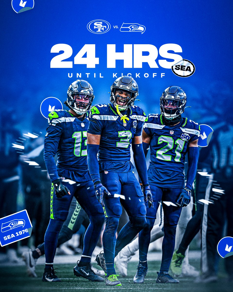 Seahawks's tweet image. 24 HOURS OUT 🗣️