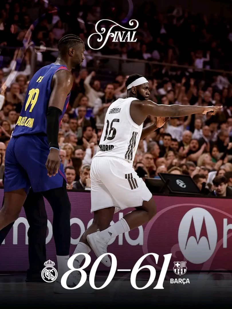 🏁 FP: #RMBaloncedto 80 - 61 FC Barcelona Basket
#EuroLeague