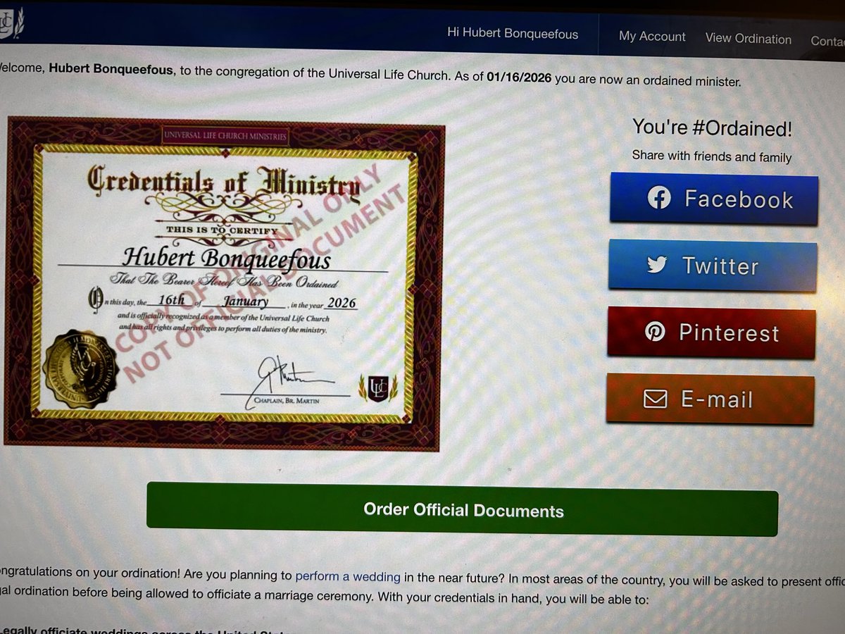 NotSc0tt_'s tweet image. lmk if yall getting married #ordained