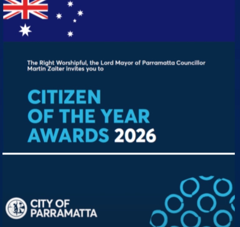 Honoured to be nominated for City of Parramatta's Citizen of the Year, 2026 for my volunteer work across arts and culture in the city. 
Thank you to my nominator, and all the artists and organisations I've worked with or for in the City - it's been my pleasure!
