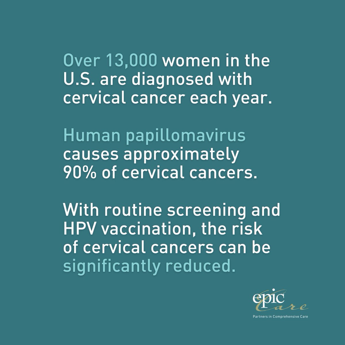 January is #CervicalCancerAwarenessMonth . Over 13,000 women in the U.S ...