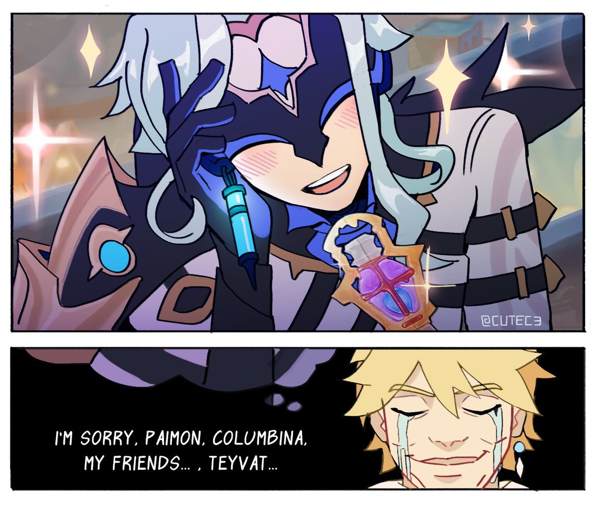 Cute_C3's tweet image. Dottore's deal.

#GenshinImpact #genshinimpactfanart #dottore #aether #travler