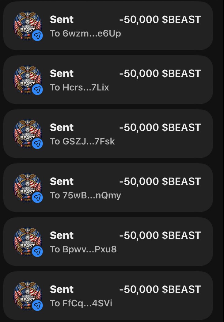 BeastNsol's tweet image. CLAIM 500,000 $BEAST Airdrop 🪂 

STEP 1 : Follow 🔔 @BeastNsol 

STEP 2 : Drop your $SOL wallet

First 666 wallets gets guaranteed airdrop 👀

#SolanaAirdrop #Solana