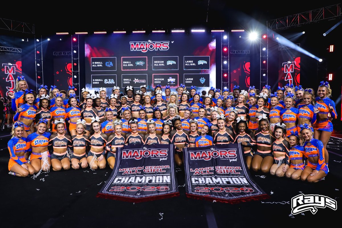 ONE MORE TIME FOR YOUR 2026 BACK 2 BACK MAJORS CHAMPIONS, THE STINGRAY ALLSTARS PEACH &amp; ORANGE!!✨🍑🍊🏆🥇
#TheMajors

#TheStingrayAllstars #RAYSthestandard #LetsGoRays #OneOfAKind