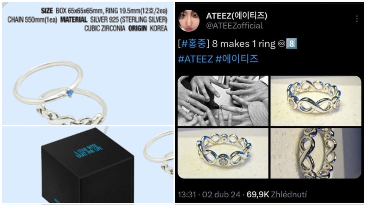ATEEZ_8ROOM ポプアの ATINY RING💍が届いたー😭かわいいー！ サイズ