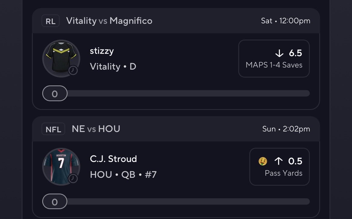 RLRayDFS's tweet image. POTD RLCS

Stizzy 6.5 Saves Less

- Currently averaging 0.83 Saves per map, and he’s facing a team that allows 11 shots per game and Vitality as a team only allows 5.67 shots, I think his line is way to high for someone that is almost last in Saves

#PrizePicks #PrizePicksRL…
