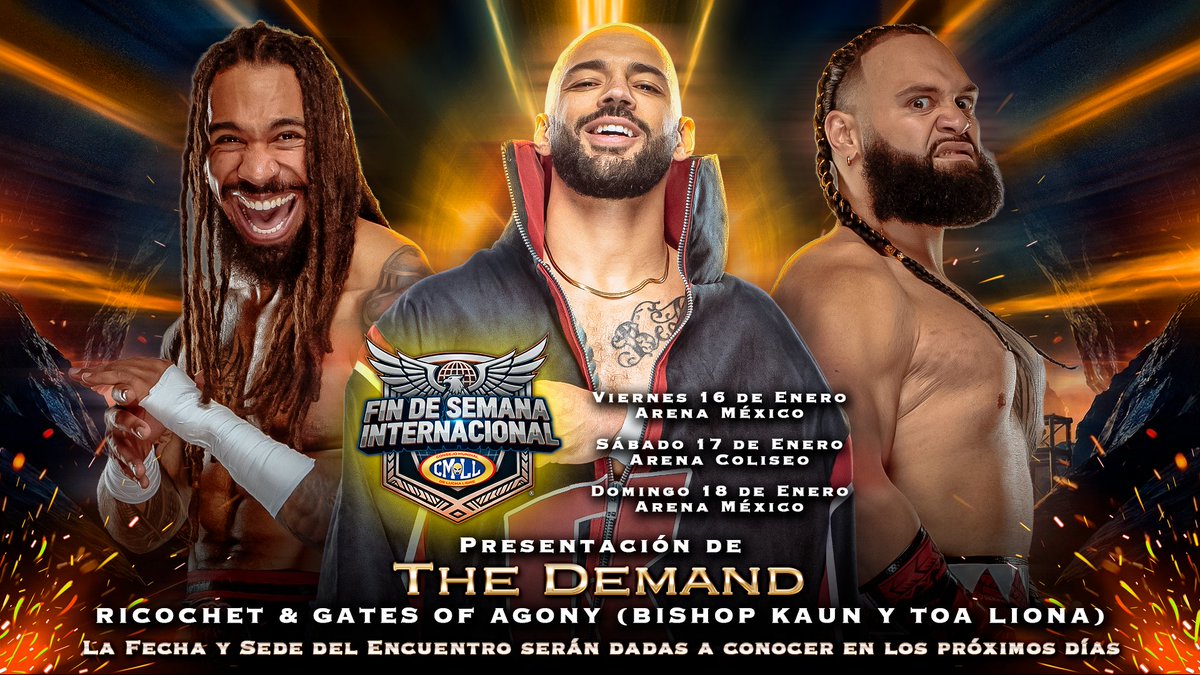 KingRicochet's tweet image. About to main event a sold out Arena Mexico. As soon as The Demand were announced it became sold out. Saturday is sold out as well and 70% sold out already for Sunday.  

The Demand is very much so IN demand! #ThrowItUp 👌🏽 👑