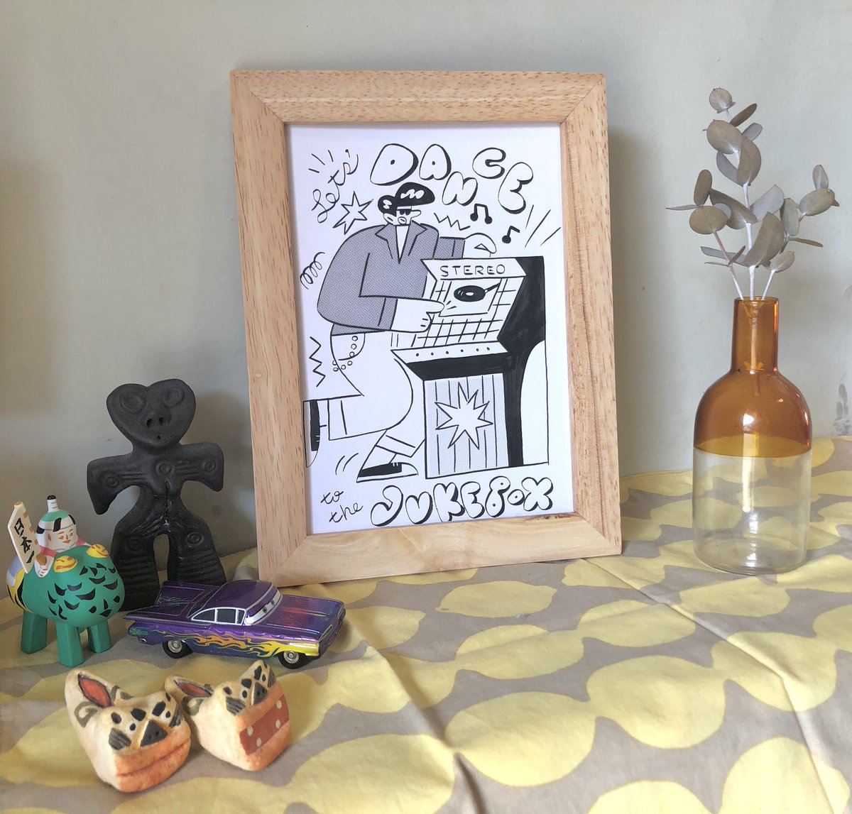 レトロポップなイラスト♪

Gペン＋スクリーントーン

ヴィンテージ ロック！

#inkdrawing #80sMangaStyle #NeoRetro #AnalogPenArt #イラスト