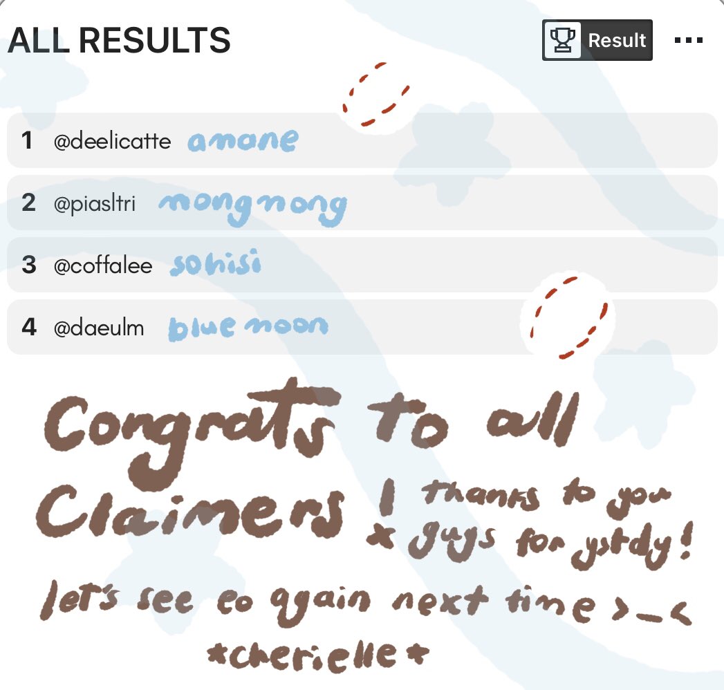 beep! beep! >___< congrats! 

<a href="/deelicatte/">rAchel</a> 
<a href="/piasltri/">kaila</a> 
<a href="/coffalee/">ale</a> 
<a href="/daeuIm/">any🅰️</a> 

please do so with poster attached with a proper message for #.JENO and #.JAEMIN drama #.WINDUP and thanks to kakak anon :3 jika sudah kirim link so ke dm / kontak tele di bio aku ya. batas so 24h! ✊🏻⭐️