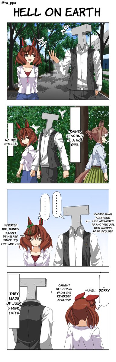 Umamusume English Translation
"Hell on Earth"
#NiceNature
#FineMotion
#Umamusume
#UmaTranslations