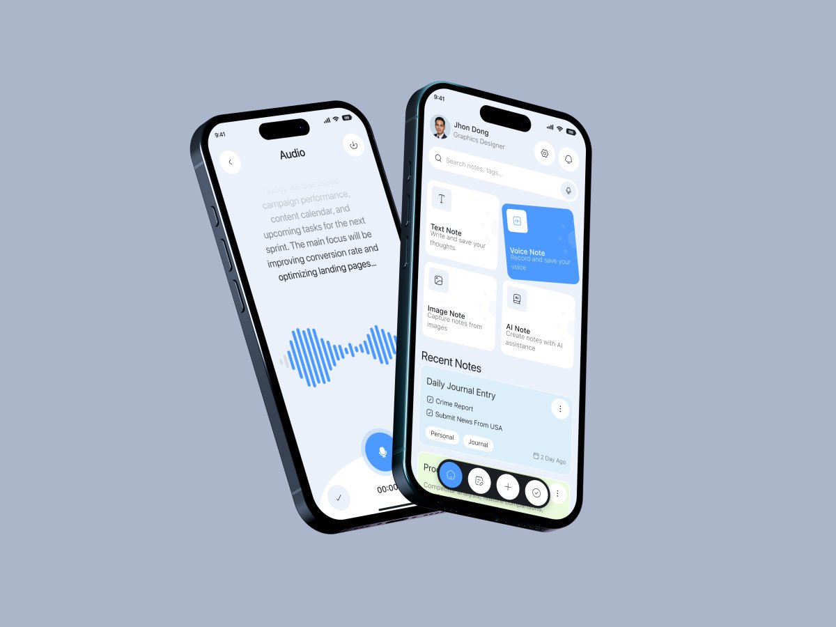 pixelean's tweet photo. Smart Notes App UI 📝
→ Text, voice & AI notes
→ Clean, modern interface
→ Simple user experience
Built for fast and smart note-taking.
#digitalnotes #notetaking #uxdesign #smartapp #notesapp #uidesign #smartapp #aiapp #uiux #aidesign #pixelean https://t.co/KDebD53IpG