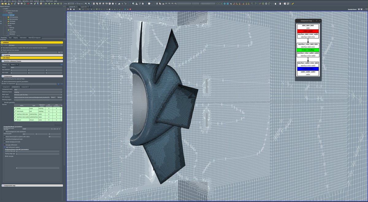CFDSUPPORT's tweet photo. Loud, inefficient axial fan? Sarah fixed it by fixing the physics.
With TCAE (CFD + FEA + FSI) she revealed turbulence, stress & interaction before prototypingโcutting noise, energy waste, and risk.
๐ https://t.co/vBRYF3wTPE
#TCAE #AxialFan #CFD #FSI #Engineering https://t.co/NeJq5SshIg