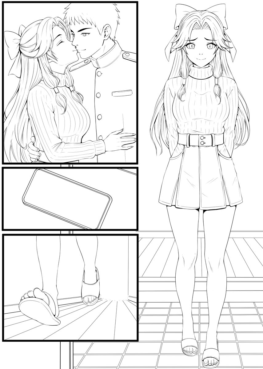 有償イラストの進捗。提督と結婚して人妻になった神○改二がDQNに寝取られ変態ビッチ黒ギャルに堕ちる話。以前有償イラストで描いた川内改二NTRから続く話として作成中。昨日は泥のように寝て若干体力回復。 