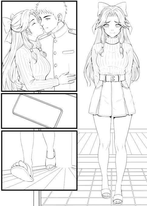 有償イラストの進捗。提督と結婚して人妻になった神○改二がDQNに寝取られ変態ビッチ黒ギャルに堕ちる話。以前有償イラストで描いた川内改二NTRから続く話として作成中。昨日は泥のように寝て若干体力回復。