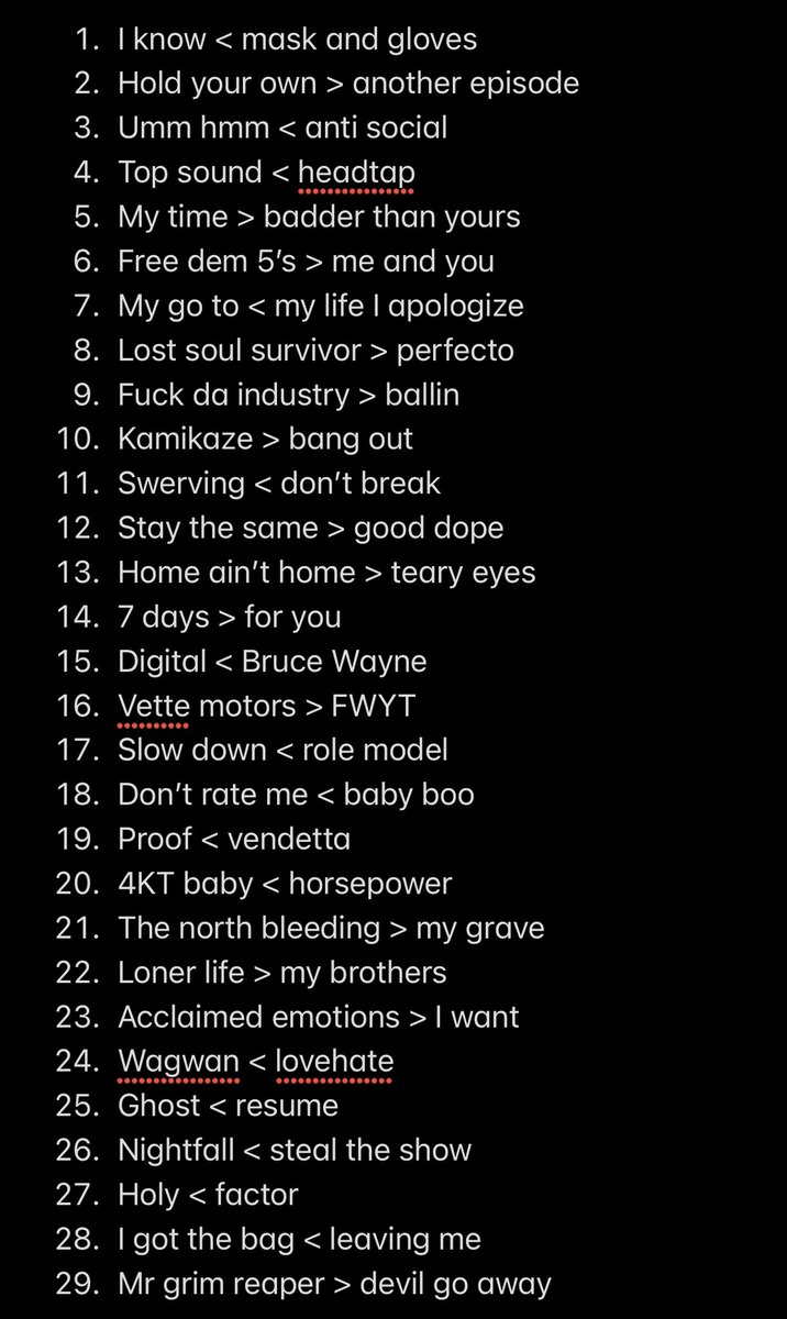 After listening to the last slimeto again it’s a lot closer than I thought but I got slime cry winning 15-14

Didn’t include ihyb for obvious reasons. Both goated albums and yb making a tape competing with TLS in 2026 is insanity
