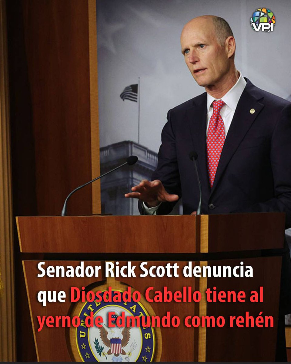 ReporteYa's tweet photo. #16Ene #EEUU #Venezuela 
🛑 El senador de los EE.UU., Rick Scott, denuncia que Diosdado Cabello tiene al yerno de Edmundo como rehén. 

🗣️ "El malvado matón de Maduro, Diosdado Cabello, mantiene como rehén a Rafael Tudares, yerno del presidente electo Edmundo González, en aislamiento y lo somete a un trato cruel e inhumano". 

🔹Precisó que tras más de 373 días de detención injusta y arbitraria, su esposa finalmente pudo visitarlo y precisar de primera mano la pesadilla que parece. "Es desgarradora y debe detenerse", afirmó. 

🔹Asimismo, resaltó el secretario de estado de los EE.UU., Marco Rubio, "no está jugando. Delcy Rodríguez debe cumplir su palabra y liberar a todos los presos políticos. Incluyendo a Rafael Tudares", escribió el senador en su cuenta de X. - @VPITV