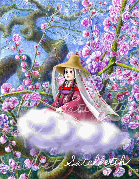 #絵描きさんと繫がりたい #みんなで楽しむtwitter展覧会 #アクリル画 #デジタルイラスト #現代作家の環 #美術ネットワーク グループ展「千花繚乱展」あと2日です。 三本松ギャラリー(山口市小鯖3350) ～1/18(日)。 時間12:00～17:00 。