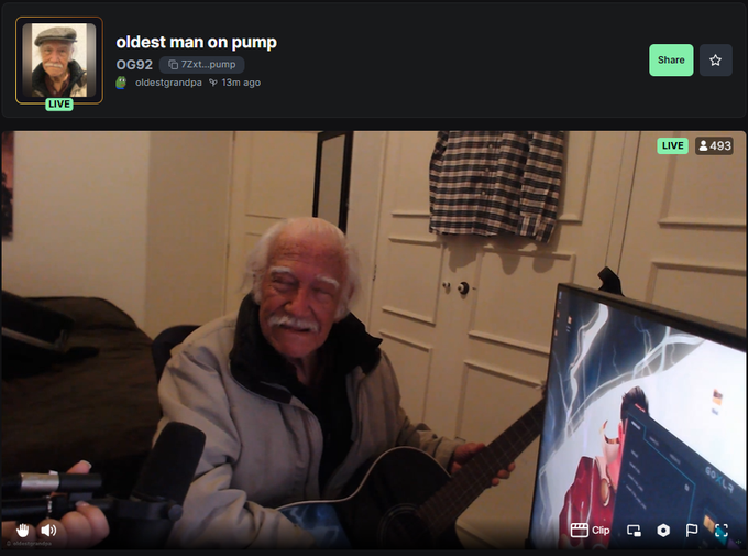 1MillSaviour's tweet photo. This is kinda fire granpda #OG92 Oldest man on pump playing guitar at the age of 92

https://t.co/6D7DkRqjal https://t.co/XEOUpBywqx