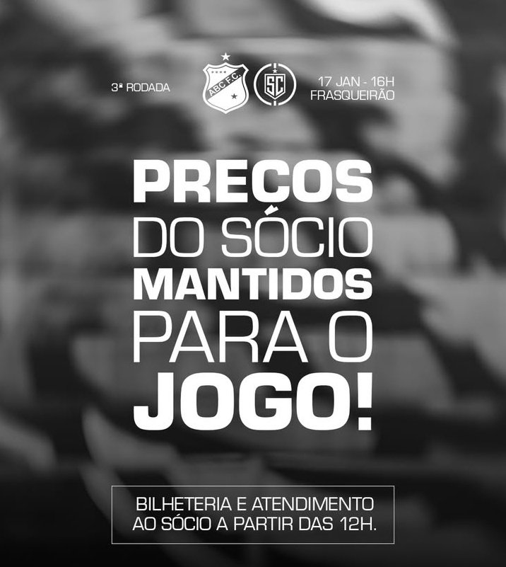 ABCdaRibeira's tweet image. ⚠️ URGENTE:

PREÇOS DO SÓCIO MANTIDOS PARA AMANHÃ!

Atendimento ao Sócio a partir das 12h no Auditório do Clube.

Trimestral: 3x de 34,90
Semestral: 6x de 29,90
Anual: 12x de 24,90

Simbora! Amanhã é dia de Sócio e Frasqueirão! 🏁🏟️🏡