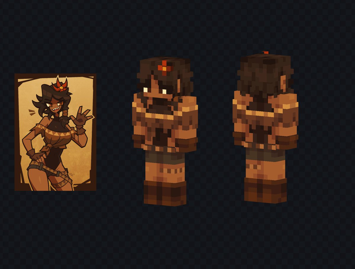 (not?) cactus girl, commissioned by <a href="/blastronau/">Blato 🎃(KOFI COMMS OPEN)</a>, original art by <a href="/NY_Sagittarius/">Not Your Sagittarius</a> 🌵#minecraft #pixelart