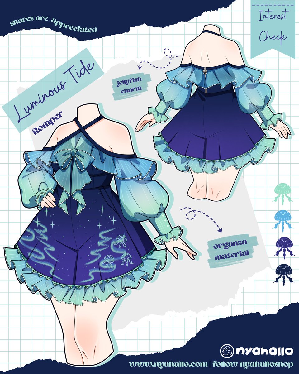NyahalloShop's tweet image. This has to be the most dreamy romper design ever. Would you snag this? 🪼