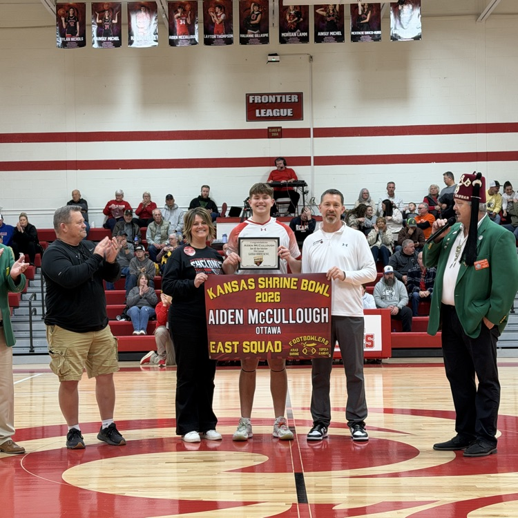 OHSActivities's tweet photo. Congratulations Aiden McCullough for representing himself and Ottawa High School at the 53rd Shrine Bowl in Emporia on June 27th! #CyclonePride https://t.co/XnATXNghBM
