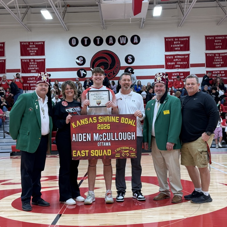 OHSActivities's tweet photo. Congratulations Aiden McCullough for representing himself and Ottawa High School at the 53rd Shrine Bowl in Emporia on June 27th! #CyclonePride https://t.co/XnATXNghBM